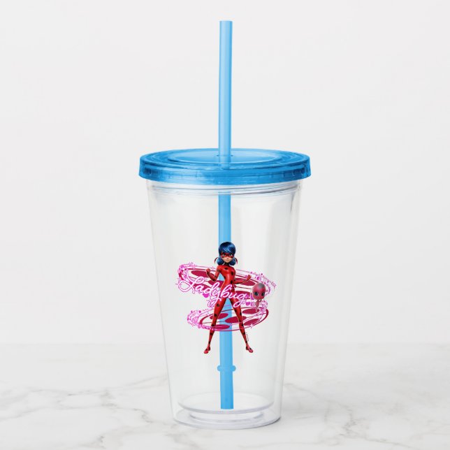 Vaso Acrílico Ladybug y Tikki Graphic (Anverso)