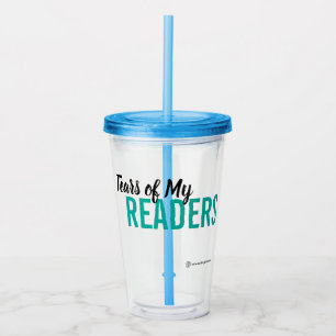 Vaso Acrílico Lágrimas de la copa de mis lectores con tapa
