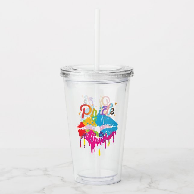 Vaso Acrílico Lámparas de arcoiris con orgullo | LGBTQ | Levadur (Anverso)