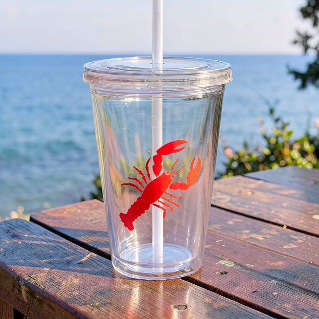 Vaso Acrílico langosta roja (Subido por el creador)
