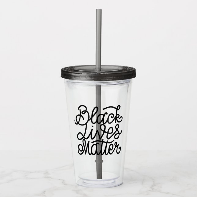Vaso Acrílico Las vidas negras importan (Anverso)