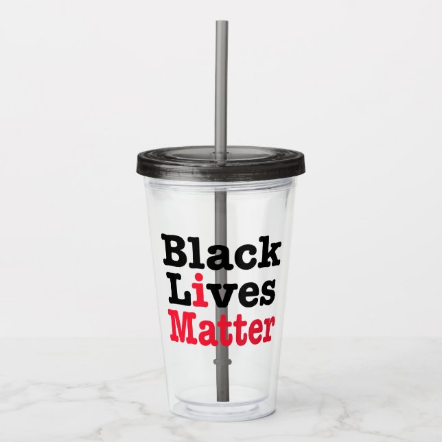 Vaso Acrílico Las vidas negras importan (Anverso)