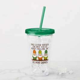 Vaso Acrílico Las voces de Littles consiguen más gnomos