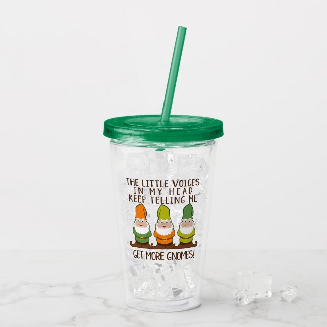 Vaso Acrílico Las voces de Littles consiguen más gnomos (Reverso (hielo))