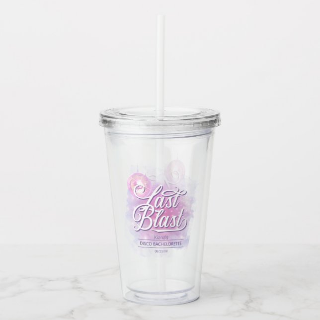 Vaso Acrílico Last Blast Disco Bachelorette ID928 (Anverso)
