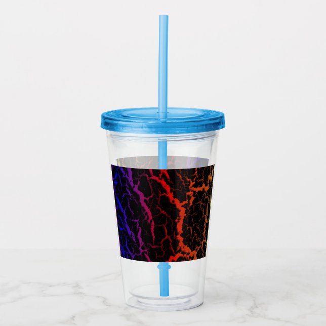 Vaso Acrílico Lava de espacio agrietado - PBROY de calor (Anverso)