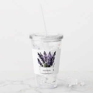 Vaso Acrílico Lavanda con color de agua personalizada