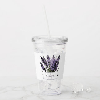 Vaso Acrílico Lavanda con color de agua personalizada