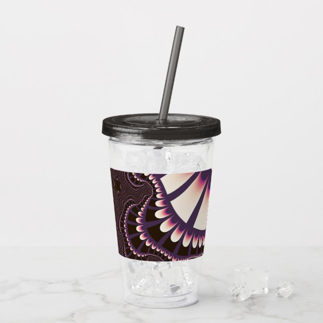 Vaso Acrílico Lavanda y Mezcla rosa (Reverso (hielo))