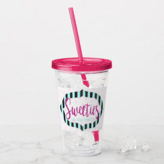 Vaso Acrílico Lávese y beba un poco.