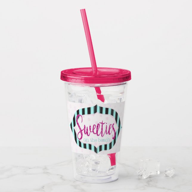 Vaso Acrílico Lávese y beba un poco. (Anverso (hielo))