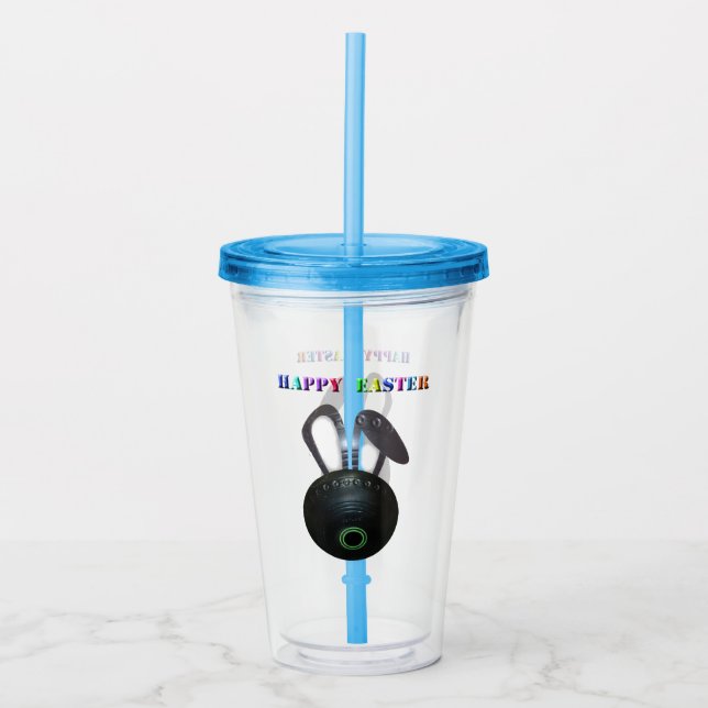 Vaso Acrílico Lawn Bowl Easter Bunny, (Anverso)