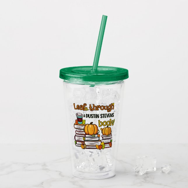 Vaso Acrílico Leaf A Través De Un Libro De Dustin Stevens (Reverso (hielo))
