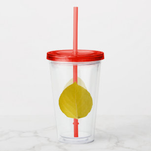 Vaso Acrílico Leaf amarillo #5