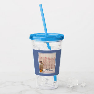 Vaso Acrílico Leche rústica puede estilo campestre en madera