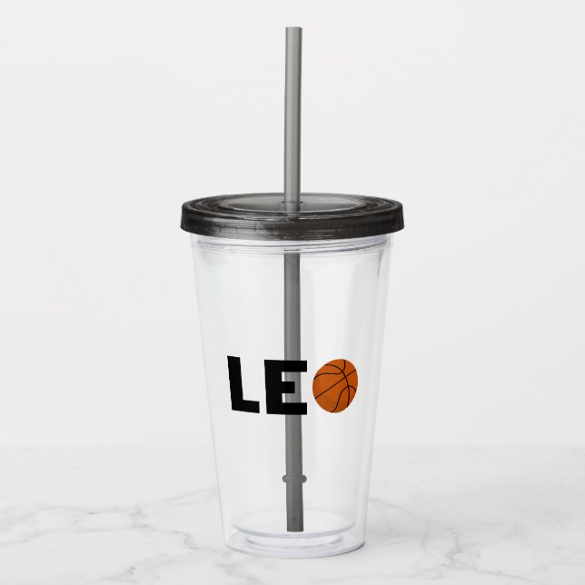 Vaso Acrílico Leo Basketball (Anverso)