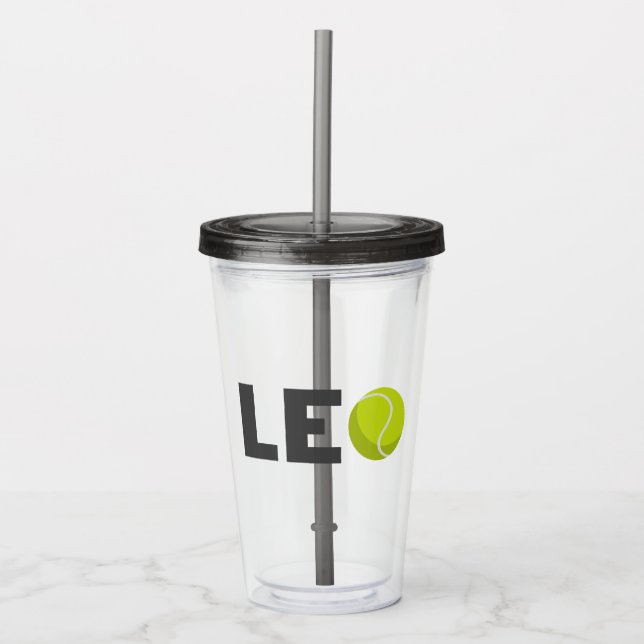 Vaso Acrílico Leo Tennis (Anverso)