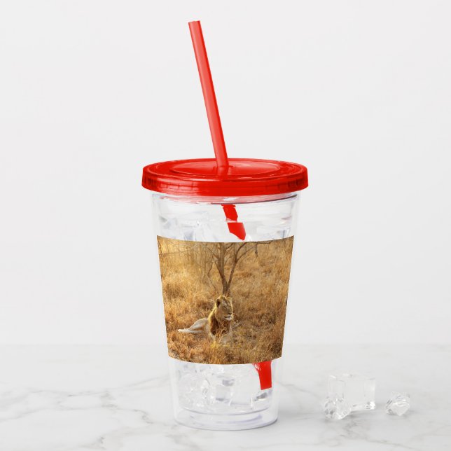 Vaso Acrílico León (Anverso (hielo))