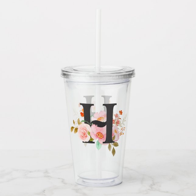 Vaso Acrílico Letra H (Anverso)