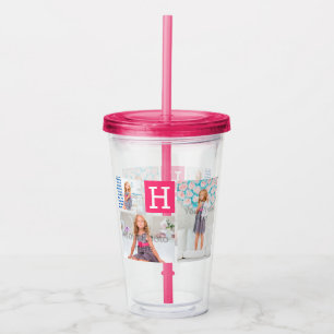 Vaso Acrílico Letra inicial del monograma de encargo de la foto