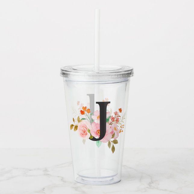 Vaso Acrílico Letra J (Anverso)