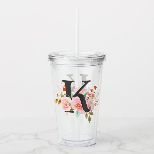 Vaso Acrílico Letra K (Anverso)