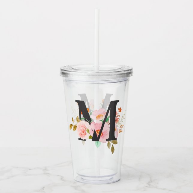 Vaso Acrílico Letra M (Anverso)