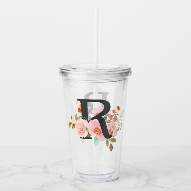Vaso Acrílico Letra R (Anverso)
