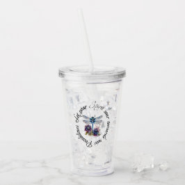 Vaso Acrílico Libélula - espíritu de nuevas posibilidades
