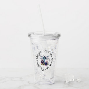 Vaso Acrílico Libélula - espíritu de nuevas posibilidades