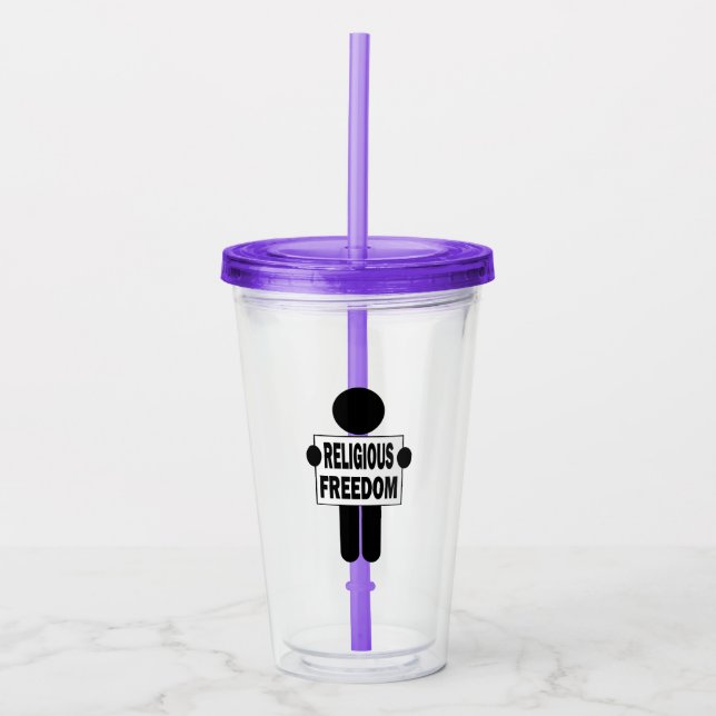 Vaso Acrílico Libertad religiosa (Anverso)