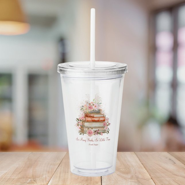 Vaso Acrílico Libros de citas personalizados y rosas rosas rosas (In situ)