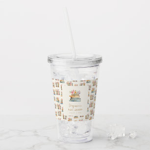 Vaso Acrílico Libros de Flores Silvestres para el Baby Shower