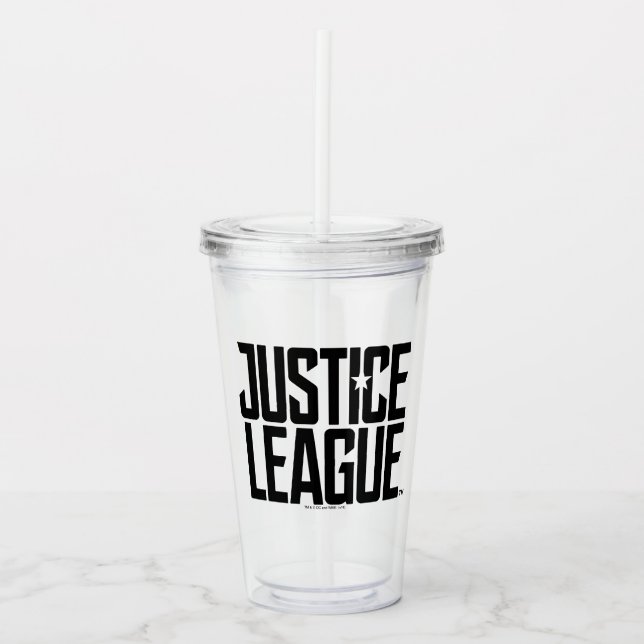 Vaso Acrílico Liga de la Justicia | Logo de la Liga de la Justic (Anverso)