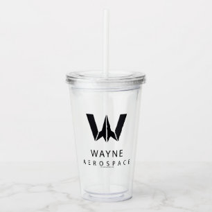 Vaso Acrílico Liga de la Justicia Logo de Wayne Aerospace