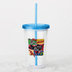 Vaso Acrílico Liga de la Justicia "¡Salven las vacaciones!"