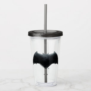 Vaso Acrílico Liga de la Justicia  Símbolo batman metálico