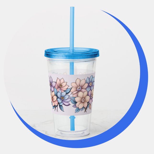 Vaso Acrílico Lila sonrojado (Lavender Blushing Acrylic Tumbler
)