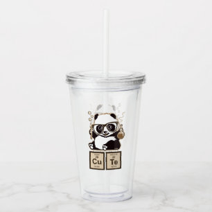 Vaso Acrílico Lindo descubierta panda de la química