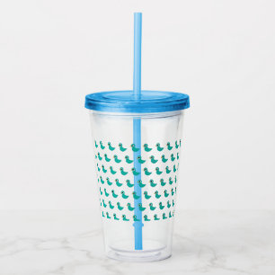 Vaso Acrílico Lindo pájaro azul