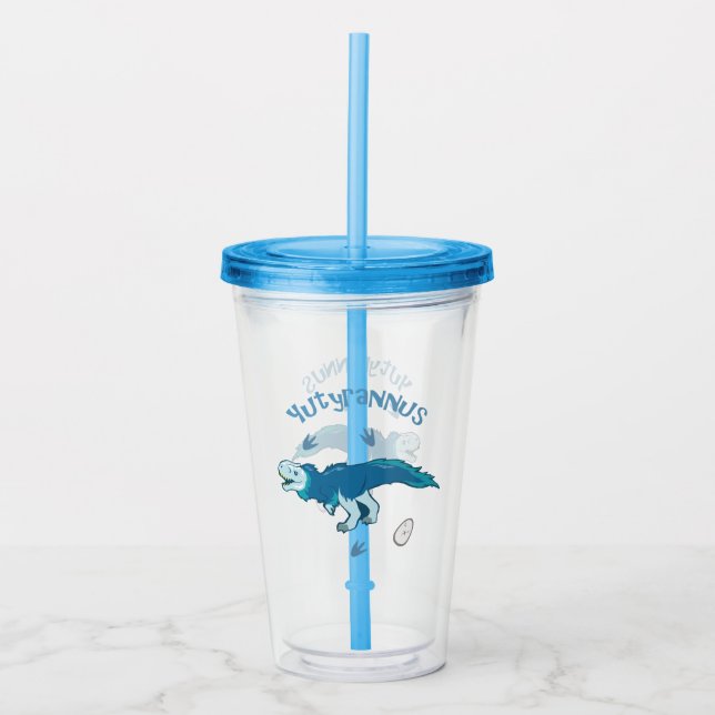 Vaso Acrílico Lindo Yutyrannus (Anverso)