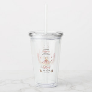 Vaso Acrílico Little Ballerina Está En Camino Tutu Baby Shower