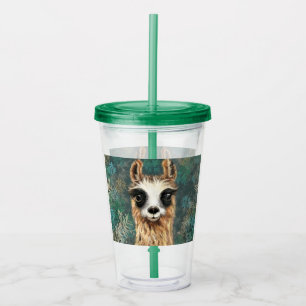Vaso Acrílico Llama de bebé curiosa - curada