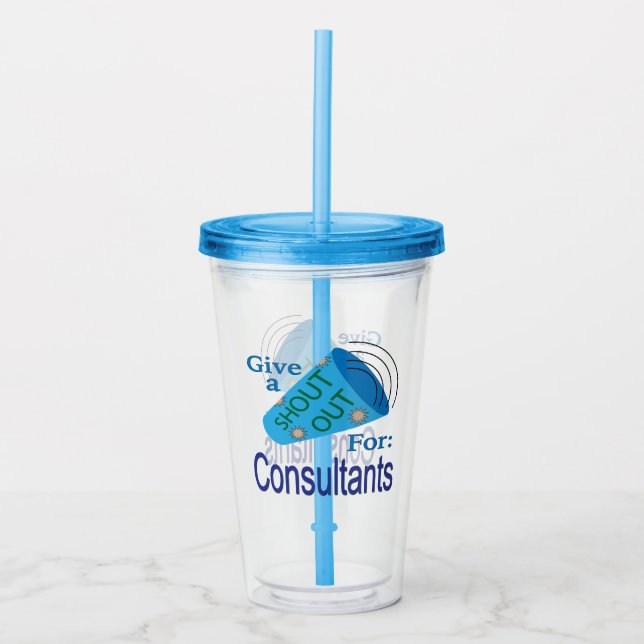 Vaso Acrílico Llamada para Consultores (Anverso)