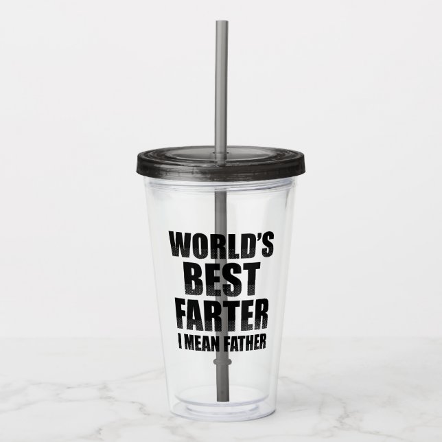 Vaso Acrílico Lo mejor del mundo me refiero a padre (Anverso)