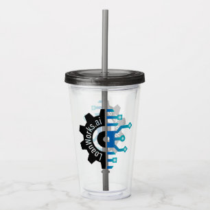 Vaso Acrílico LoanWorks Gear+ Tumbler acrílico con paja - Humo