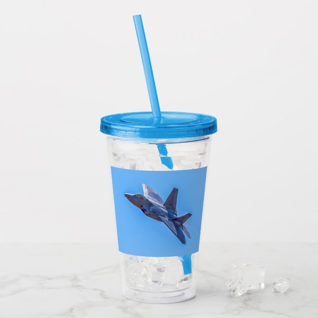 Vaso Acrílico Lockheed Martin F-22A Raptor (Anverso (hielo))