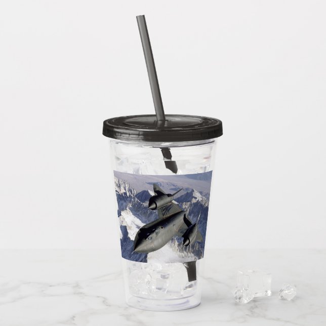 Vaso Acrílico Lockheed SR-71B Blackbird (Anverso (hielo))