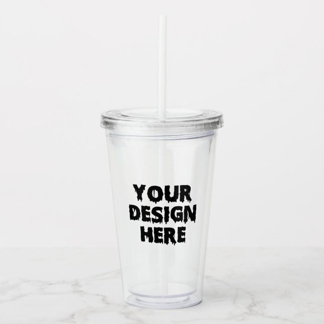 Vaso Acrílico Logo de diseño personalizado foto corporativa pers (Anverso)