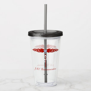 Vaso Acrílico Logo de la torre de comunicaciones JML